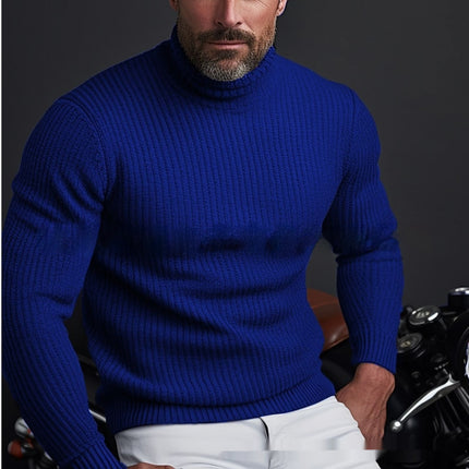 Men's Solid Color Long Sleeve Turtleneck Sweater
