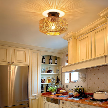 Unique handwoven lamp, ceiling light, holiday gift lamp, elegant bohemian-style chandelier