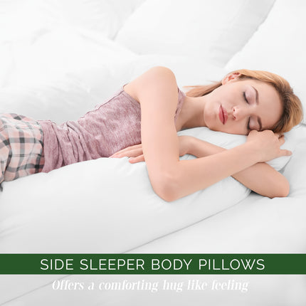 Full-Body Pillow- Extra Long 50.8x182.88 cm Body Pillow with Soft Polyester Fill,