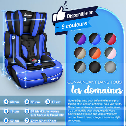 Child Car Seat 9-36 Kg (1-12 Years) with Cushion for Child Seat - ECE R129/03 Car Seat, Group 1/2/3 Child Car Seat 5
