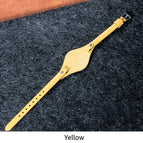 Yellow / 8mm silver buckle