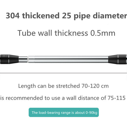 Punch-free Telescopic Rod Curtain Rod Bedroom Shower Curtain Rod Drying Rack Free Installation Support Rod Rising And Shrinking Clothes Rod