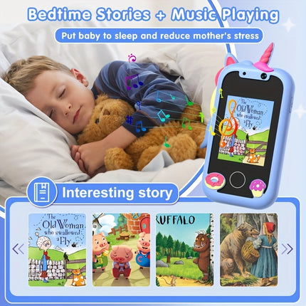 Youngsters's Smart Phone Toy, 2.4-inch Touch Screen Youngsters Learning Toy Mobile with Dual Cameras, Games and Other Functions, Youngsters Traveling, Preschool Learning Toys as Birthday Gifts for Girls and Boys Aged 3-10 Yea