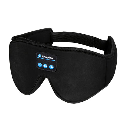 Wireless Sleep Headphones - Sleep Mask for Side Sleepers - Best Gift and Travel Essential (Dark Black)