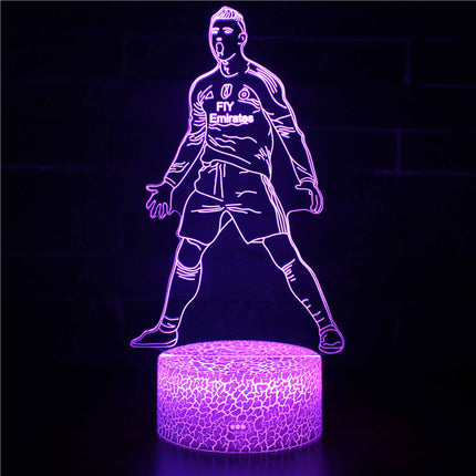 Led Small Night Lamp Football Player Colorful Touch Ambience Light