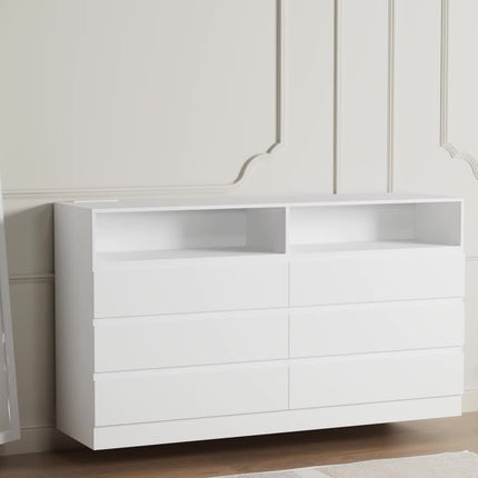 Full Length Mirror 48"x16", Storage Cabinet With LED Light, White Cabinet Organizer With Power Outlet,
