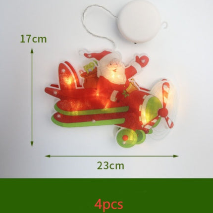 LED Suction Cup Window Hanging Lights Christmas Decoration
