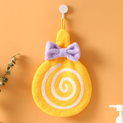 Water Thick Coral Fleece Lollipop Hand Towel