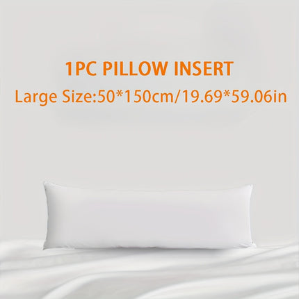 Classic White Extra-Long Pillow - Soft Breathable 100% Polyester Fill, Machine Washable