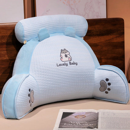 New Waffle Ice Silk Lumbar Support Pillow Cool Feeling Bed Head Back