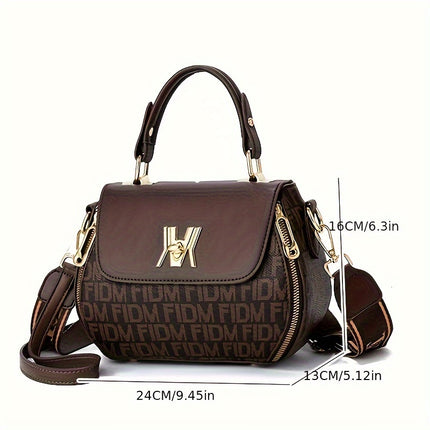 Classic Colorblock Shoulder Handbag - Satchel Bag Synthetic with Feature - Adjustable Strap