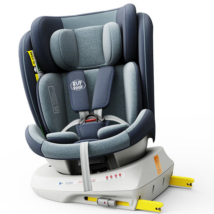 Car Seat TWT Plus Isize Buf Boof Blue with Isofix Rotating 360 Degrees Top Tether 0-36 Kg 40-150 Cm