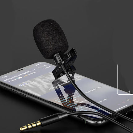 Lavalier Microphone Monitor Line Video Live Mini Interview Recording Equipment