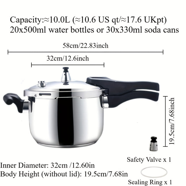 32cm Multi Function Quick Pressure Cooker Compatible with Gas and Induction Cookers
