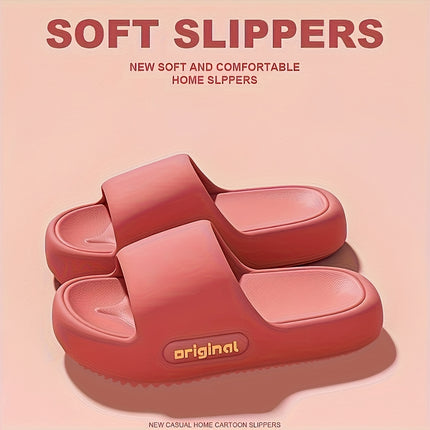 4 pcs set Men'S And Women'S Comfortable EVA Non-Slip Sandals - Featuring a Minimalist Striped Design
