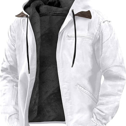 Men's Hooded Zipped Cotton-padded Jacket