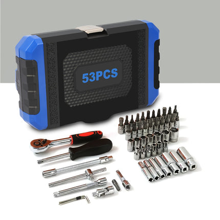 A Set of Home And Travel Dual-Use Car Repair Tool Set, Motorcycle Repair Tool Set with Storage Box,