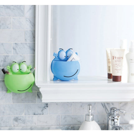 Creative Cartoon Frog Toothbrush Holder Bathroom Suction Cup