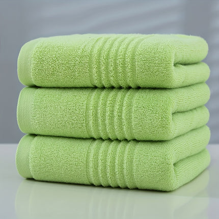 3pcs Of Pure Cotton Plain Bathroom Hand Towels, Size 40.01 * 80.01cm, Soft And Thick