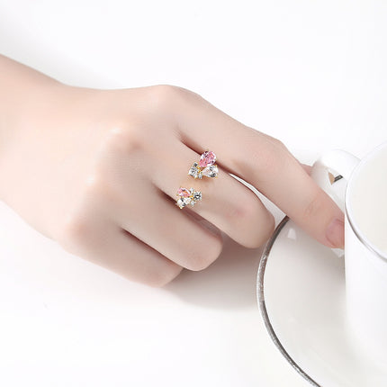 Irregular Flower-Shape Open Ring For Women