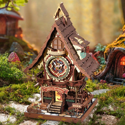 Cuckoo Clock Handmade DIY Wooden Assembly Model Building Block Toy