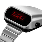 Silver / Red Screen Crude Steel