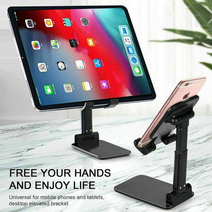 Cell Phone Stand Tablet Mount Fordable Desktop Holder Cradle Dock Mobile Phone Phone Holder Stand, Desktop Cell Phone Holder For IPad Tablet Desk Holder