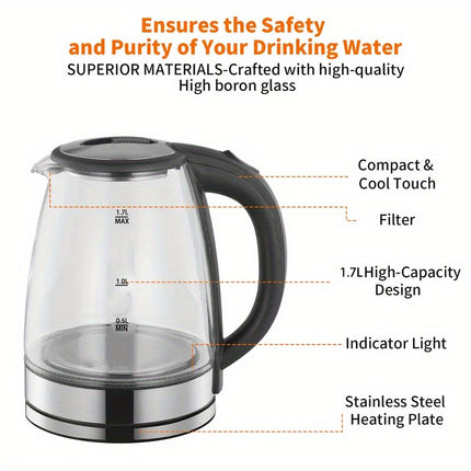 Kettle Heats Up Rapidly with Its Powerful 1000W Output,