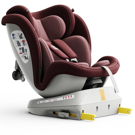 TWT Plus iSize Buf Boof Red Car Seat with ISOFIX, 360° Rotatable, Top Tether Position, 0-36 kg,