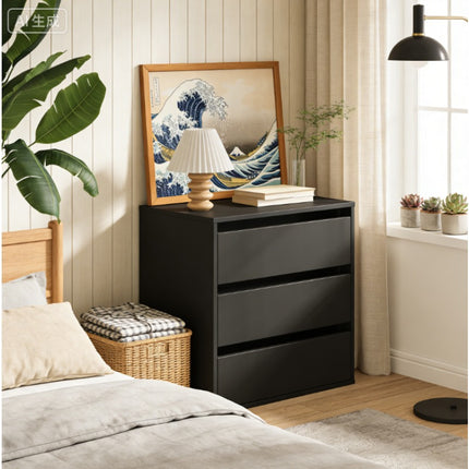 Minimalist Luxury Black 60x41x58cm Storage Cabinet Slim Entryway Living Room Bedroom Organizer