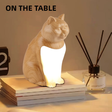 1pc Cute Cat Night Light | Touch Control, Adjustable Brightness, USB Rechargeable, Ideal for Bedroom