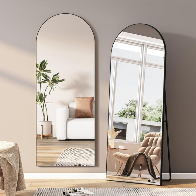 Full-Length Mirror, Floor Mirror, Large Rectangular Wall Mirror with Aluminum Frame for Bathroom,