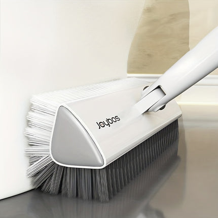 Cleaning Brush with 180° Swivel Head & V-Shaped Bristles Heavy-Duty Long Handle Grout Suitable for Bathroom, Kitchen,