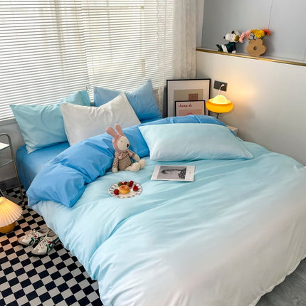 Macaron Washed Cotton Brushed Gradient Duvet Cover