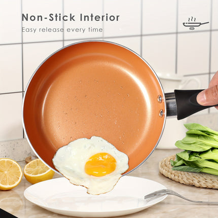 10-Piece Pots And Pans Set Nonstick, Aluminum  Ceramic Cookware Set With Lids, Induction, Oven, Gas,