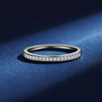 Silver Moissanite / Adjustable