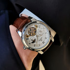 Brown With Silvery Shell And White Surface