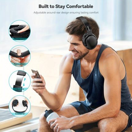 Long Battery Life Wireless BT Headphones - Active Noise Cancellation, Designed For Sports