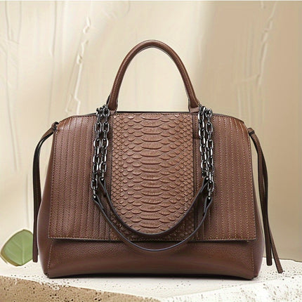 Large Capacity Western-style Women's Bag, Light Luxury, One Shoulder Portable Tote Bag