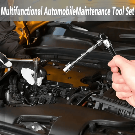 46pcs Automotive Mechanical Repair Tool Set Multifunctional with Socket, Wrench, and Ratchet,