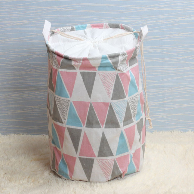 Waterproof Canvas Laundry Basket Storage Bucket
