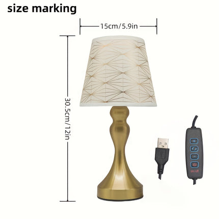 USB-Powered Bedside Table Lamp Suitable for - Adjustable Dimmable Warm White Light