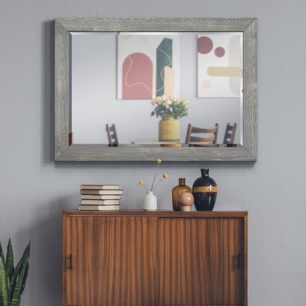 1pc Large Bohemian Full-Length Mirror with Gray Wood Frame41"L x 29"W or 61"L x 25"W,
