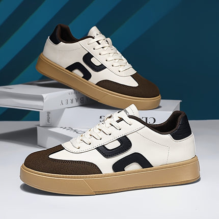 Men'S Fashionable Versatile Casual Sneakers - Plaid Low-Top Lace-Up Shoes with Round Toe,