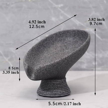Resin Soap Dish in Wabi-Sabi Style, Available in Four Colors, Showcases a Minimalist
