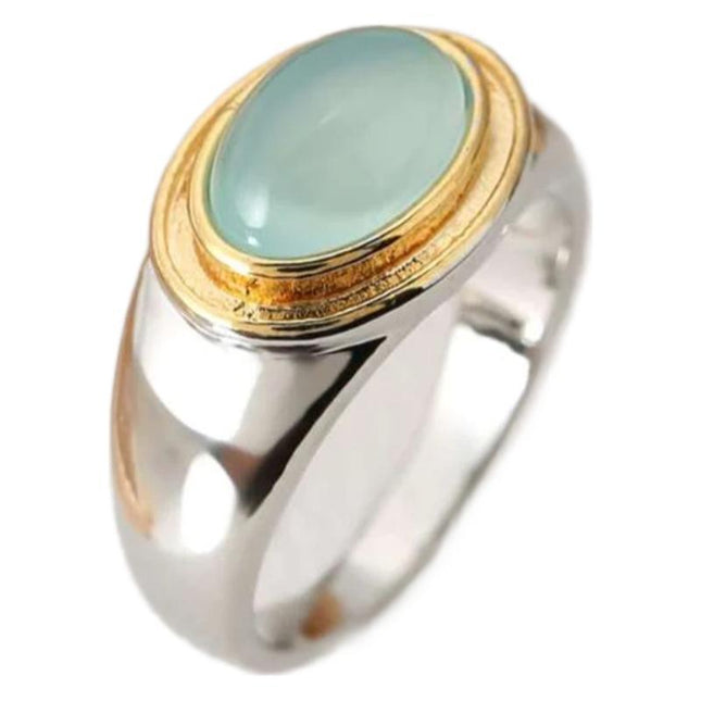 Women's Retro Gold-plated Two-color Opal High-grade Ring