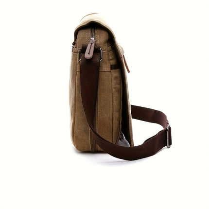A Men'S Shoulder Bag, Single Piece, Crossbody Canvas Bag