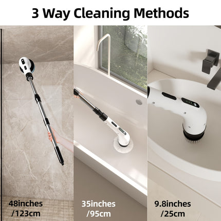 9-in-1 Multifunctional Electric Cleaning Brush Set - Rechargeable Bathroom Brush