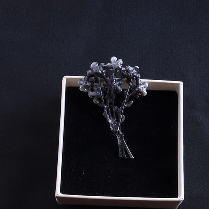 Semi-precious Stone Bouquet Chest Pin All-match Clothing