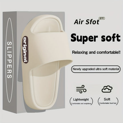 4 pcs set Men'S And Women'S Comfortable EVA Non-Slip Sandals - Featuring a Minimalist Striped Design